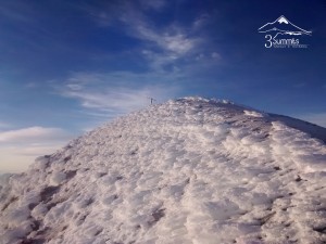 Cruz en la cumbre del Pico de Orizaba